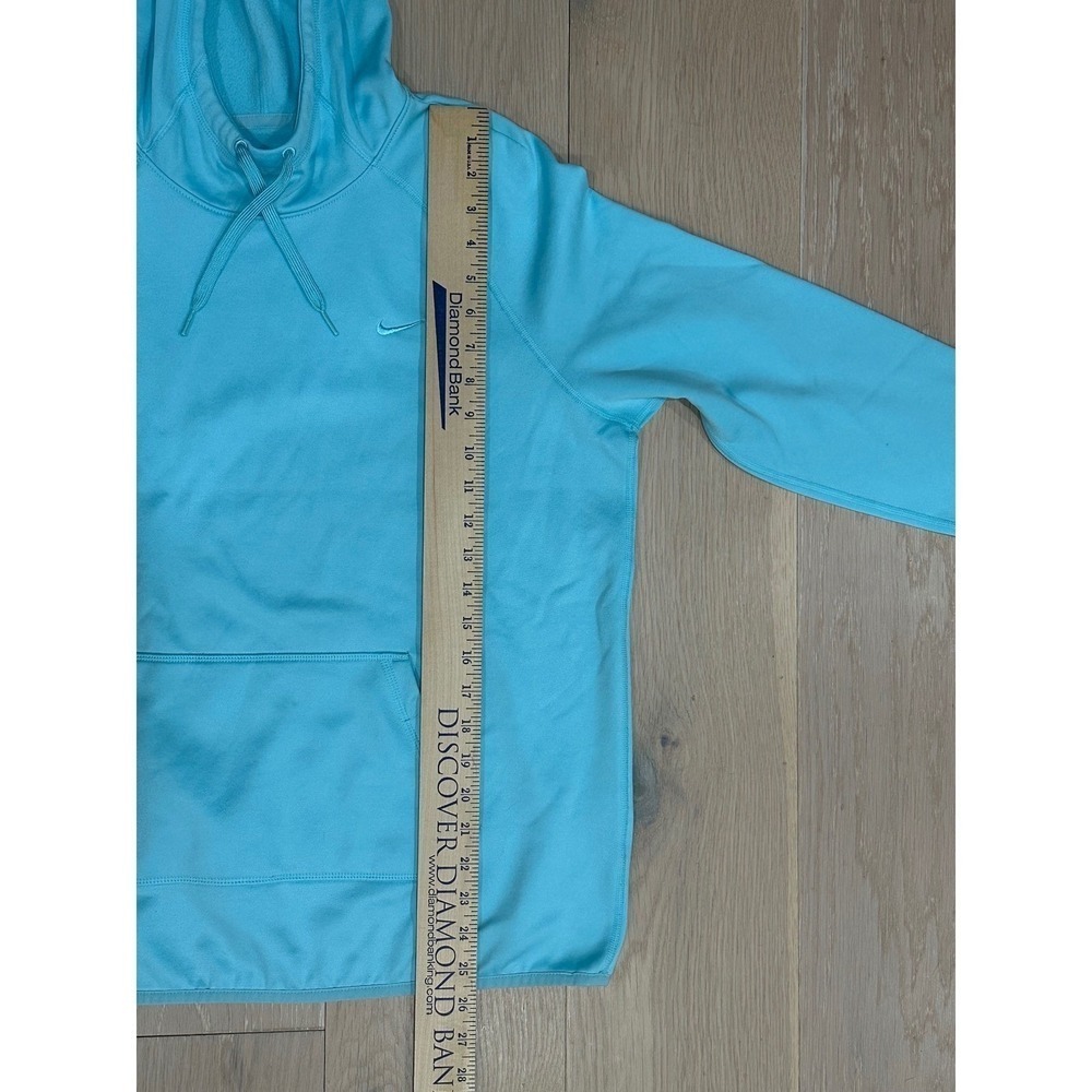 Nike Therma Fit Pullover Hoodie Aqua Blue Long Sleeve Sweatshirt Teen Size  L - Picture 8 of 9